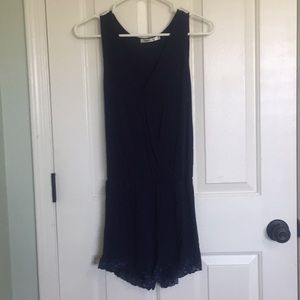 Blue romper with lace